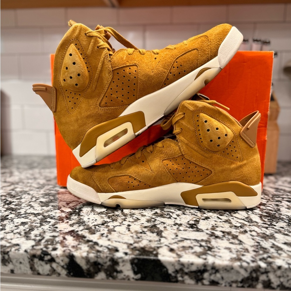 Men's Suede High-Top Sneakers in Wheat